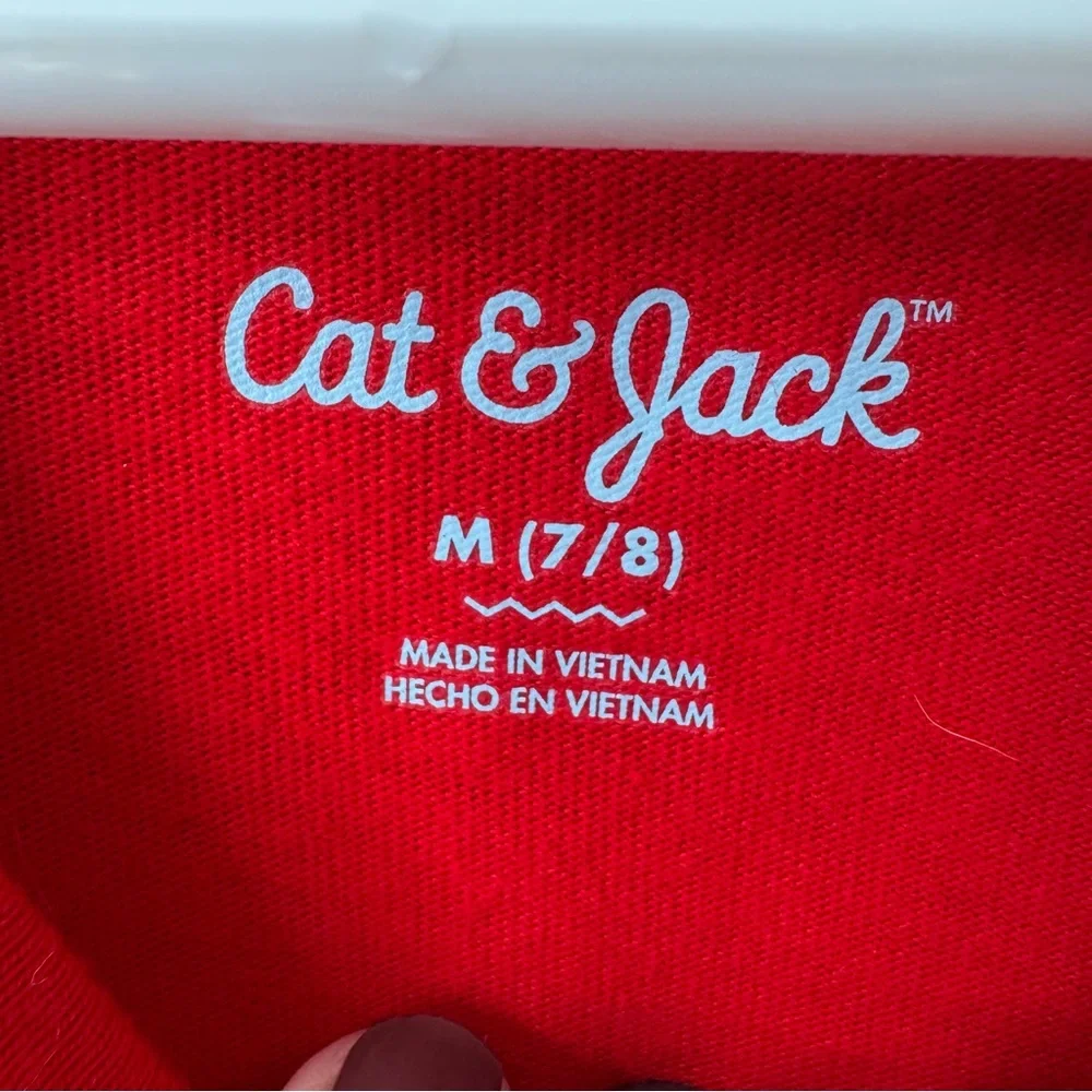 Cat and Jack Girls Red Shimmer Holiday Sparkle Tutu Christmas Dress. Medium